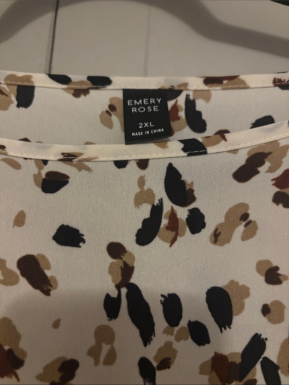 Women’s Cream Ruffle Sleeve Blouse with Multi-Color Spot Print - Picture 2 of 4